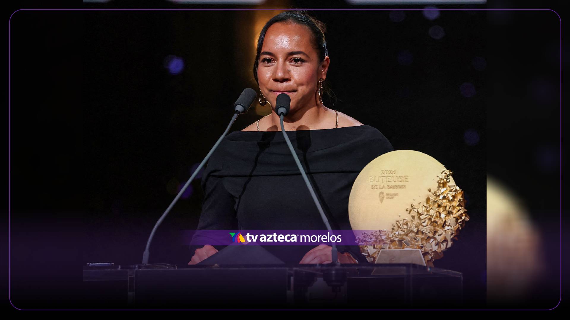Charlyn Corral ganó el premio Gerd Müller durante la ceremonia del Balón de Oro 2026.