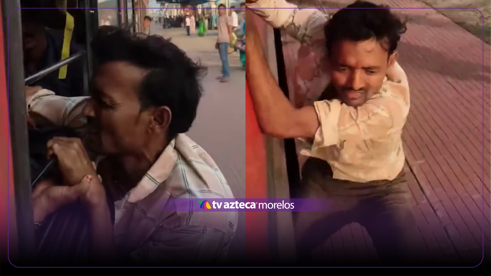 VIDEO | Hombre es arrastrado por tren tras intentar robar un celular a pasajero 