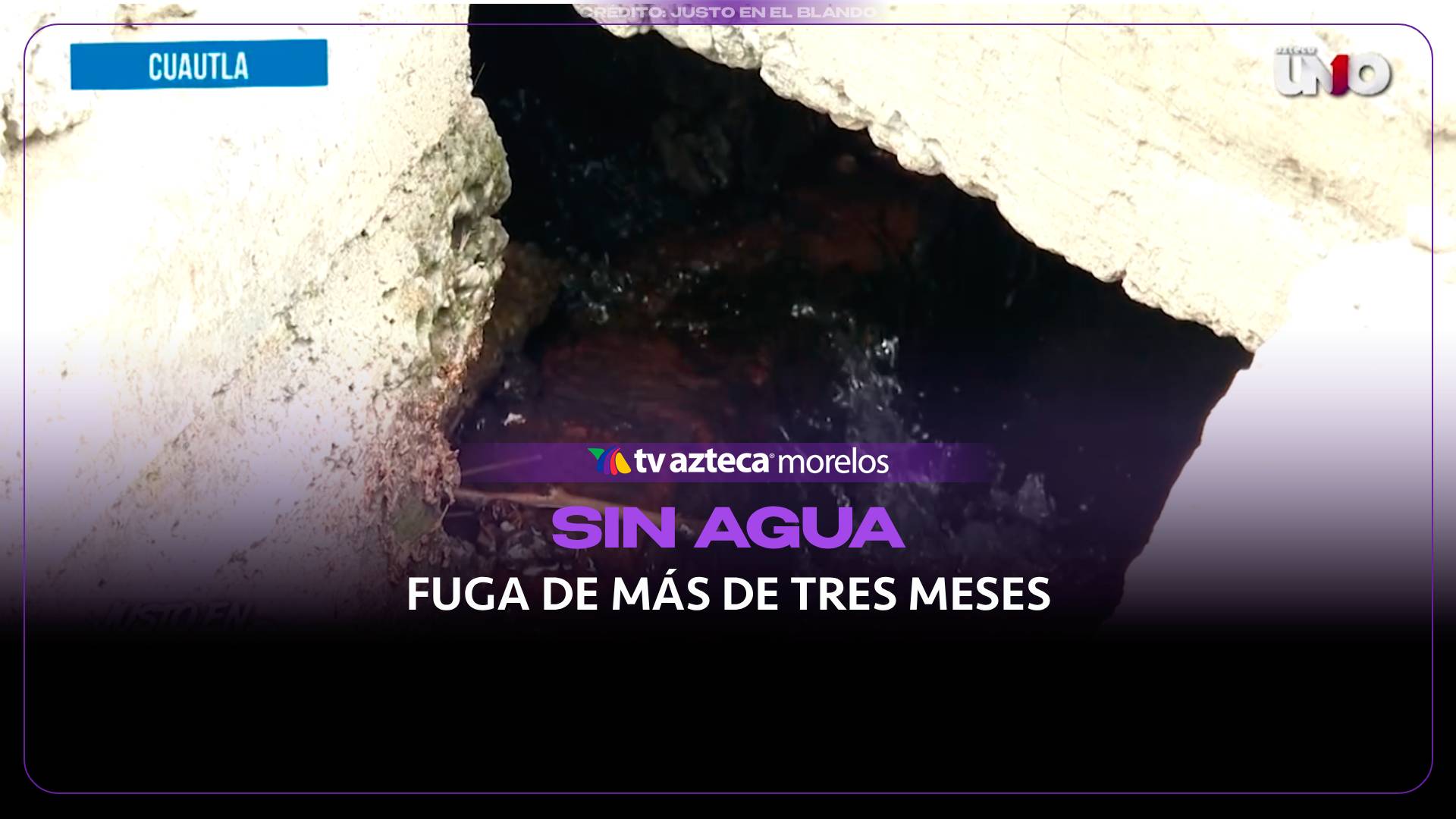 Vecinos de varias colonias de Cuautla llevan más de tres meses viendo cómo el agua se desperdicia