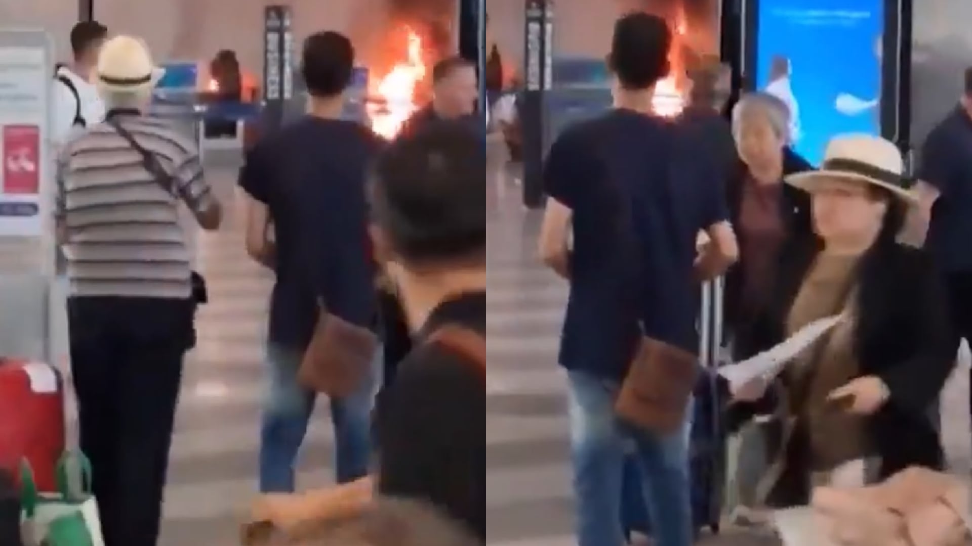 Hombre provoca incendio dentro del aeropuerto de Milán