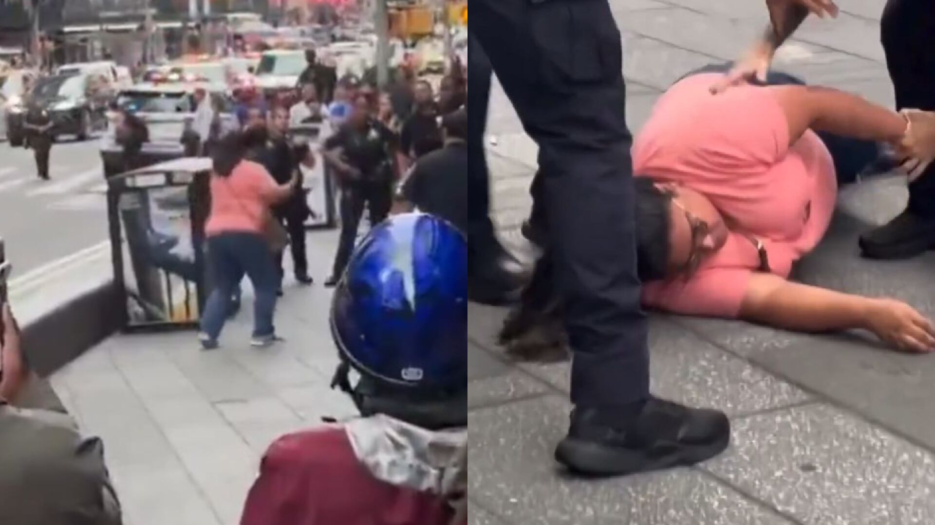 VIDEO | Policías matan a mujer después de que apuñaló a dos personas