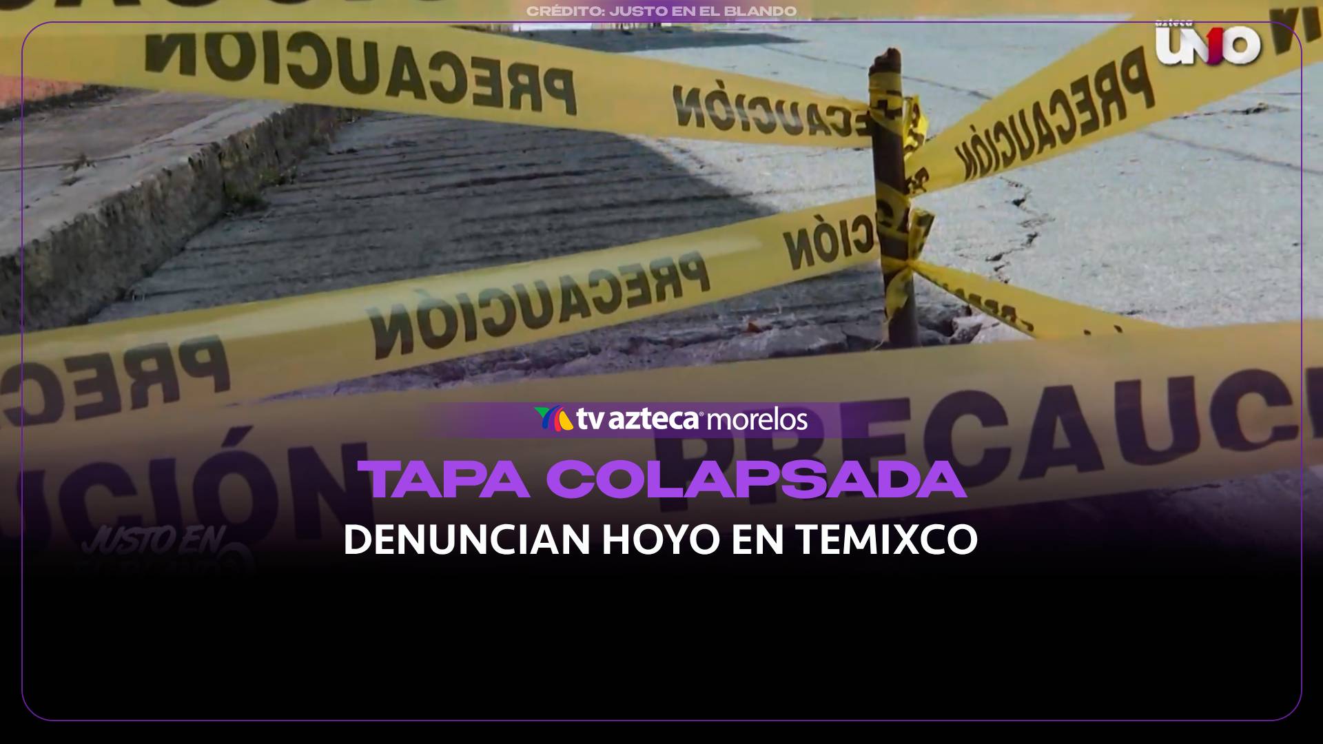 ¡Tapa rota y pavimento dañado! A esto se enfrentan los habitantes de Temixco en la calle Monte de las Cruces