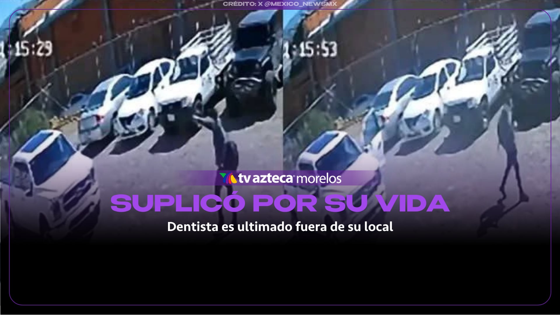 Suplicó por su vida: dentista es ultimado fuera de su establecimiento