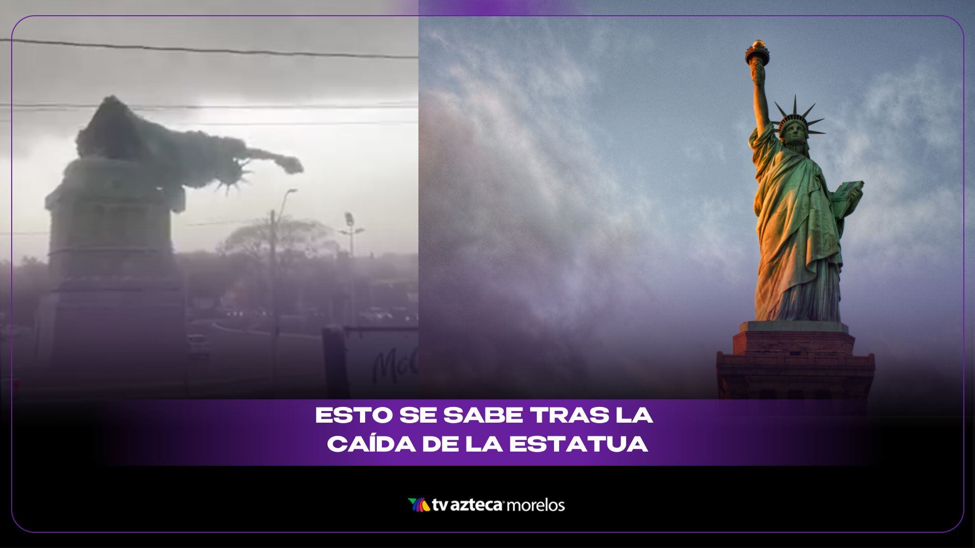 VIDEO | Colapsa Estatua de la Libertad tras fuertes vientos .jpg