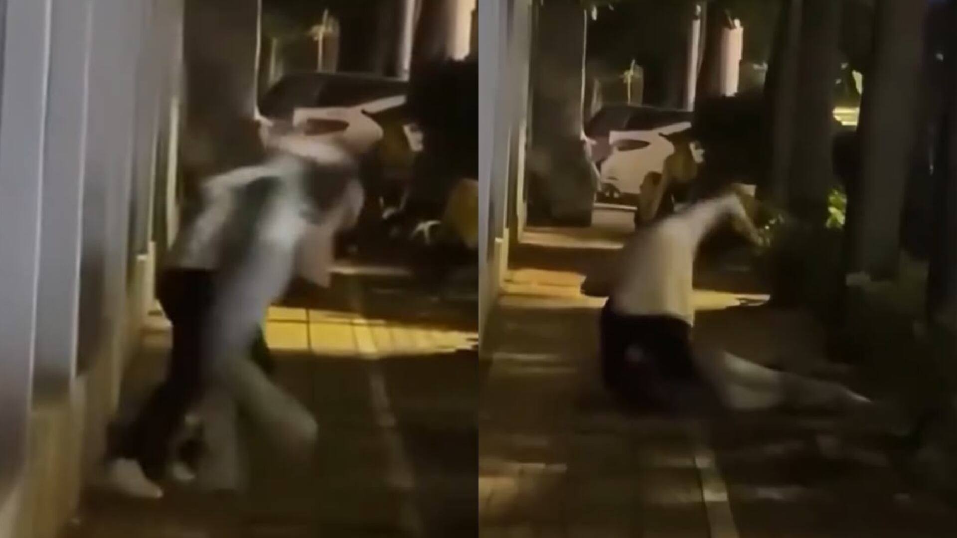 Hombre deja inconsciente a su novia tras discusión en la vía pública (+VIDEO)