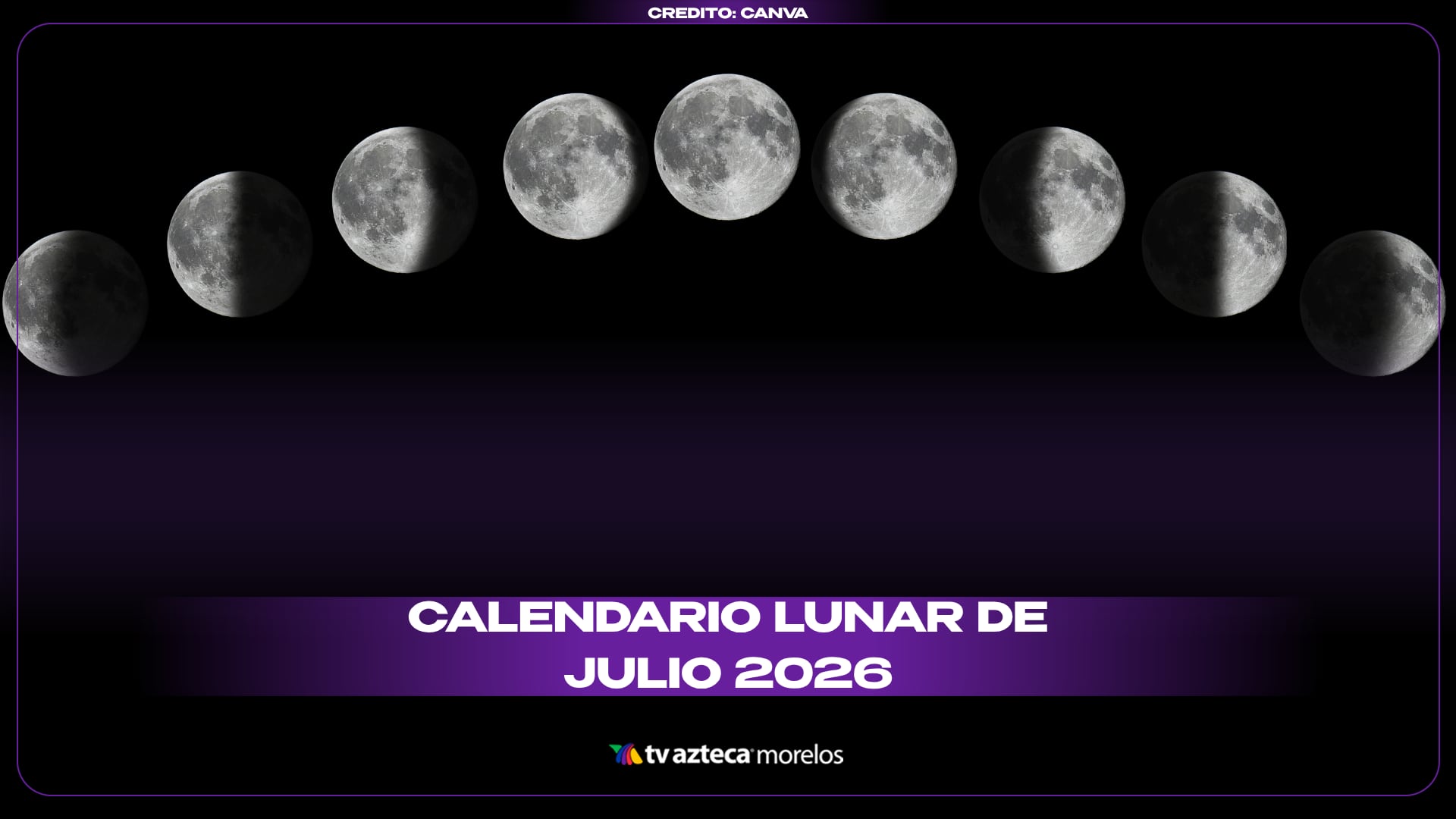 Calendario lunar de julio 2026