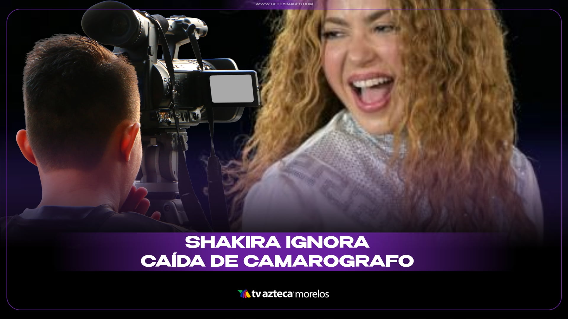 Shakira ignora caída de camarógrafo