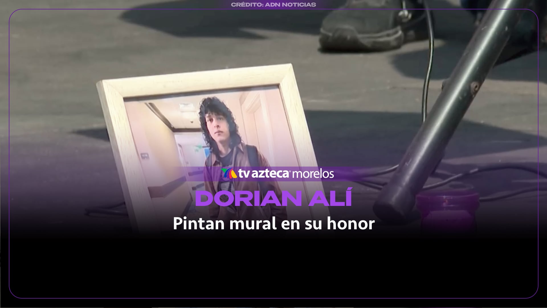 Mural en honor a Dorian Alí, estudiante desaparecido de la UAEM
