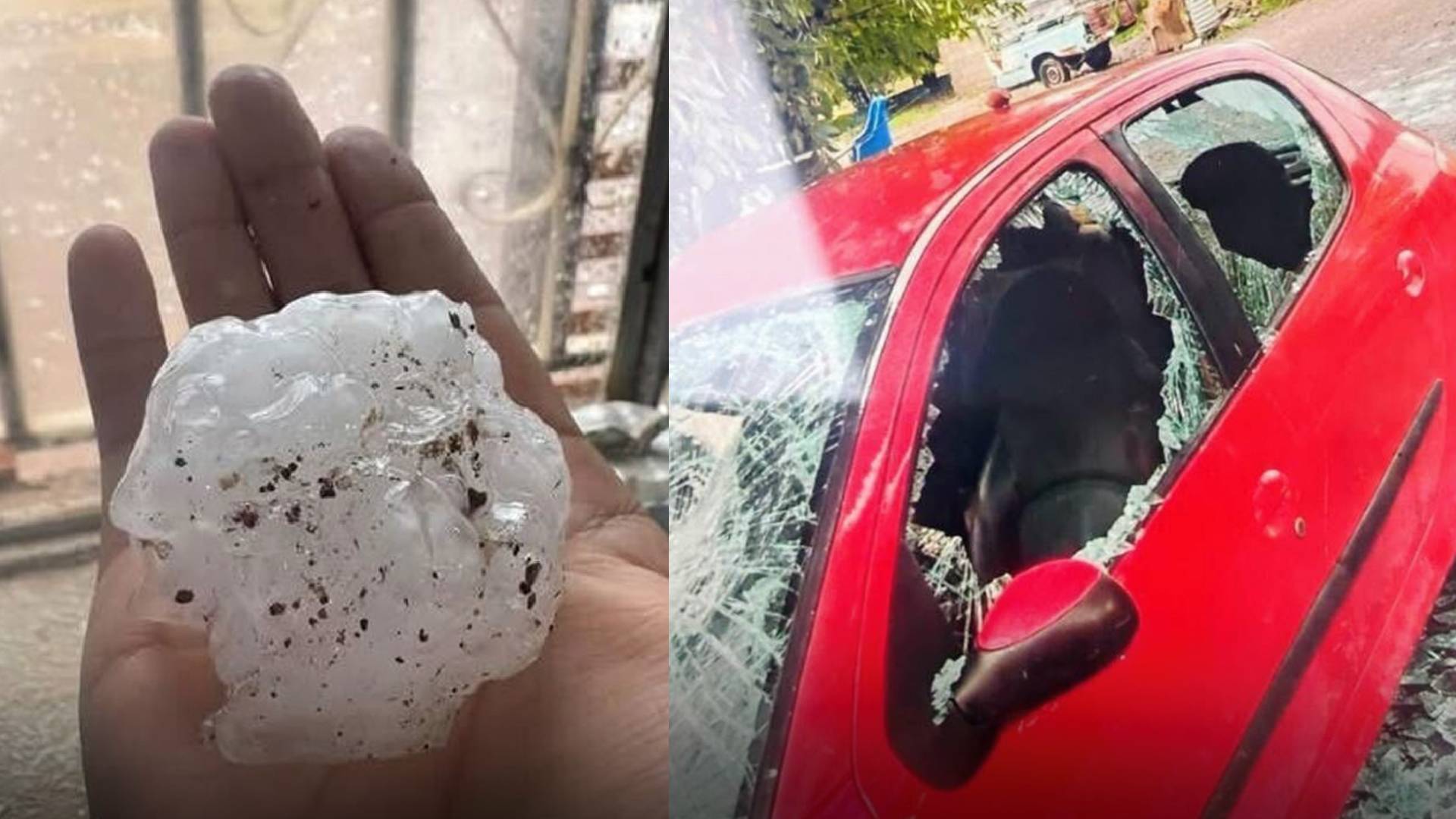 Fragmentos de granizo de gran tamaño provocaron diversos destrozos en Chihuahua.