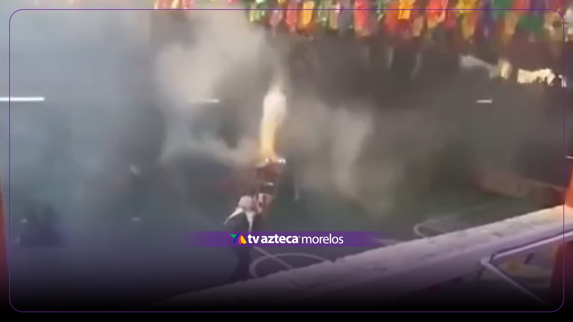 Dos estudiantes de primaria resultan lesionados durante festejos por el Día de Muertos; “torito” se sale de control 