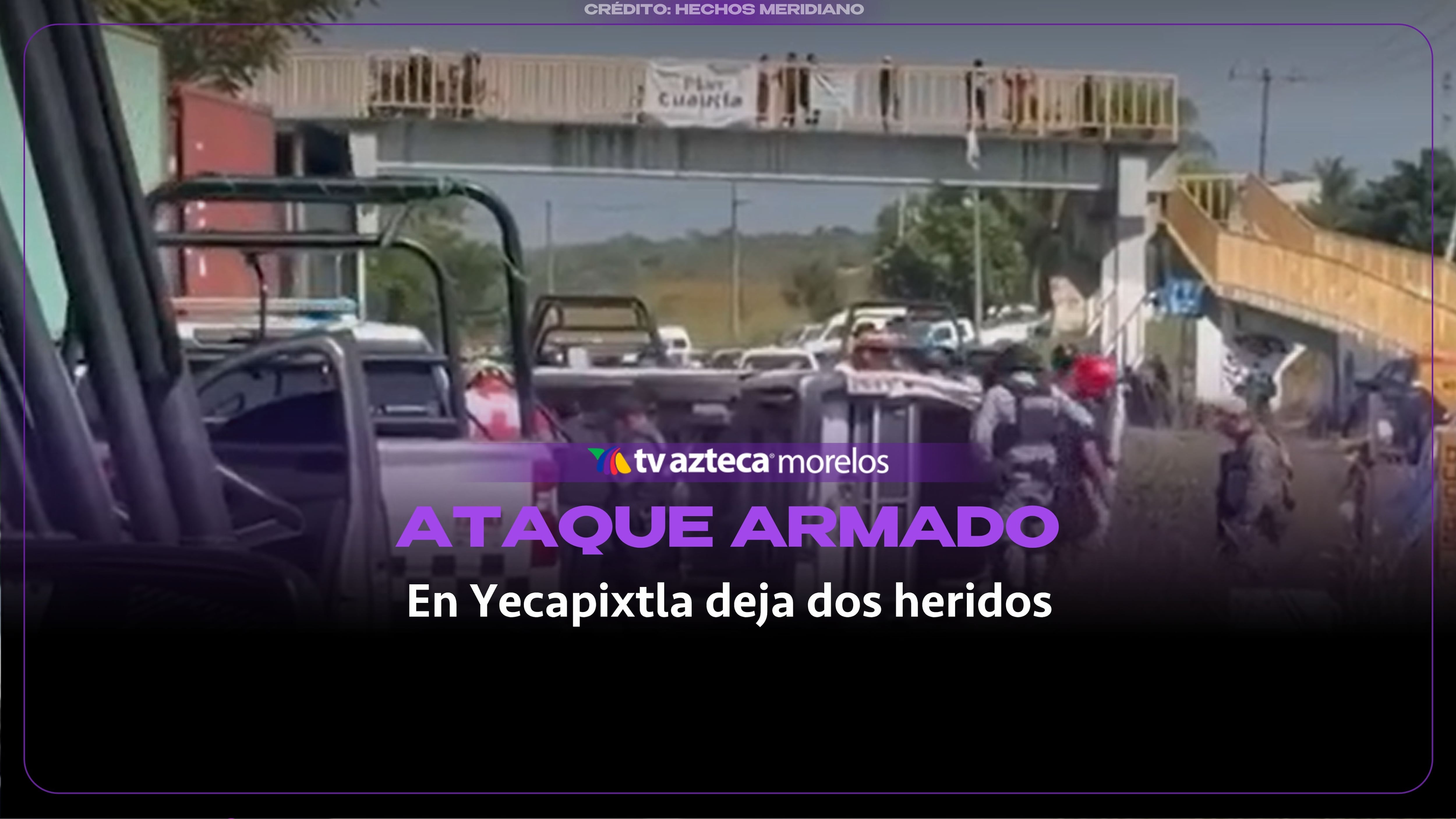 Ataque armado contra una ruta en Yecapixtla deja dos heridos y una unidad volcada
