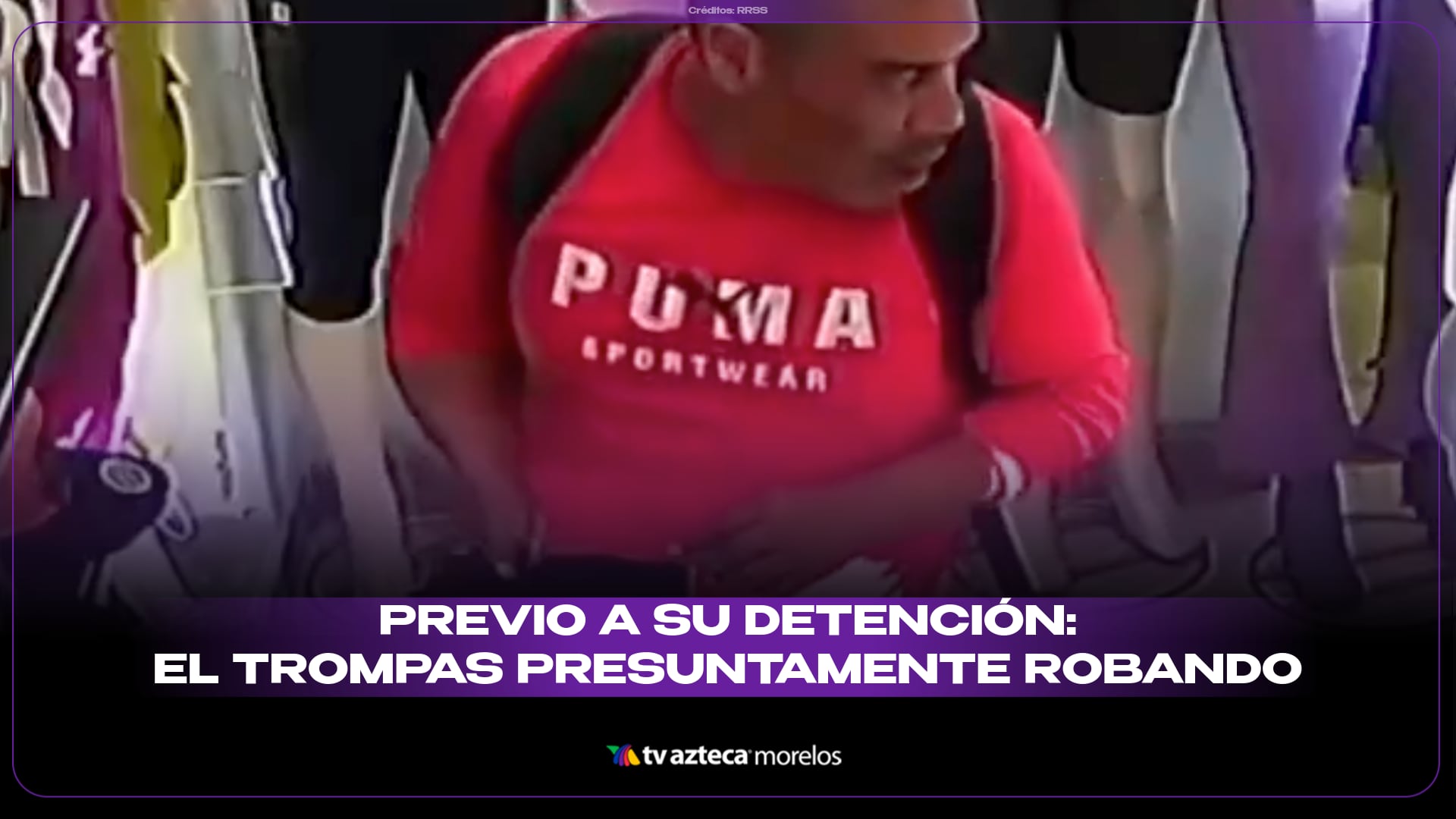 “El Trompas” presuntamente intentando robar en negocio PREVIO A SU DETENCIÓN