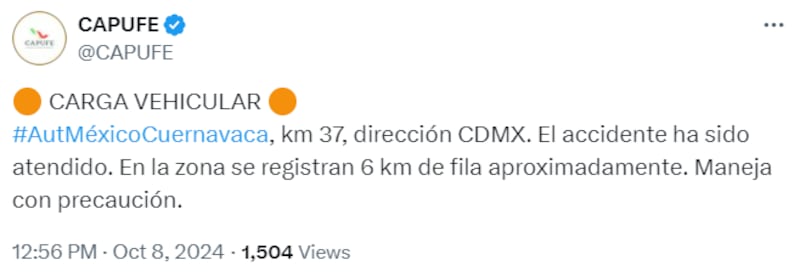 accidente en Tres Marías hoy 8 de octubre